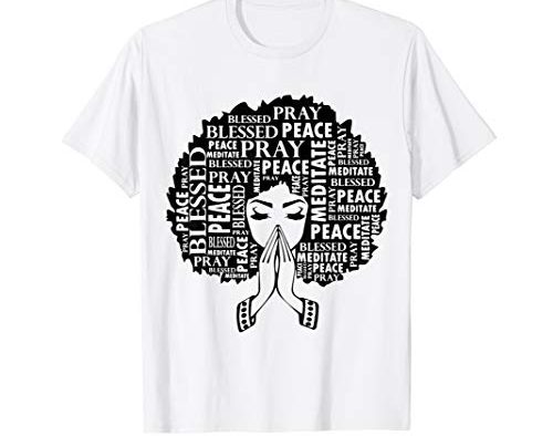 Afrocentric T-Shirts for Women Afro Lady Pray Tank T-Shirt – afrocentric shirts for women