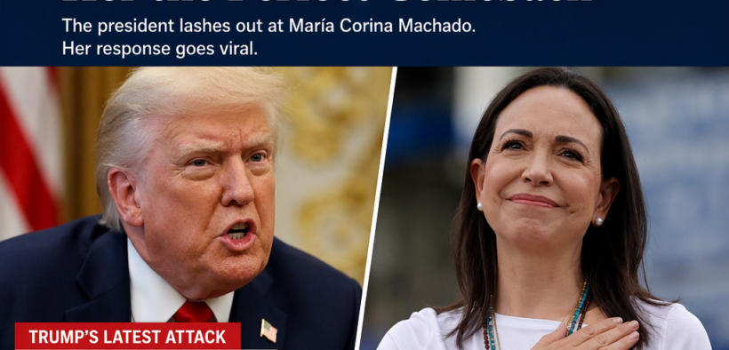 AI-generated image: Trump's Nobel Peace Prize Obsession Gets Shut Down. Malala Stays Winning.