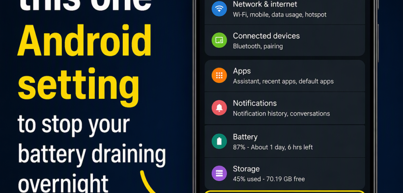 AI-generated image: This Android default is killing your battery overnight. Here’s how to fix it.