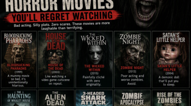 AI-generated image: The Absolute Worst Horror Movies You’ll Regret Watching