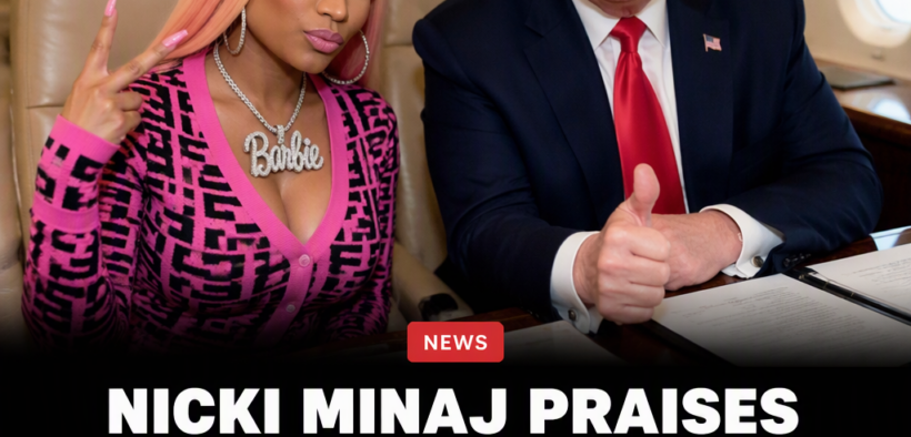 AI-generated image: Nicki Minaj Calls Trump's Work Ethic Impressive On Air Force One
