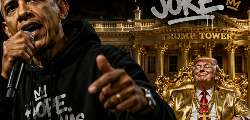 AI-generated image: Obama: Trump turned the White House into a gold-plated joke